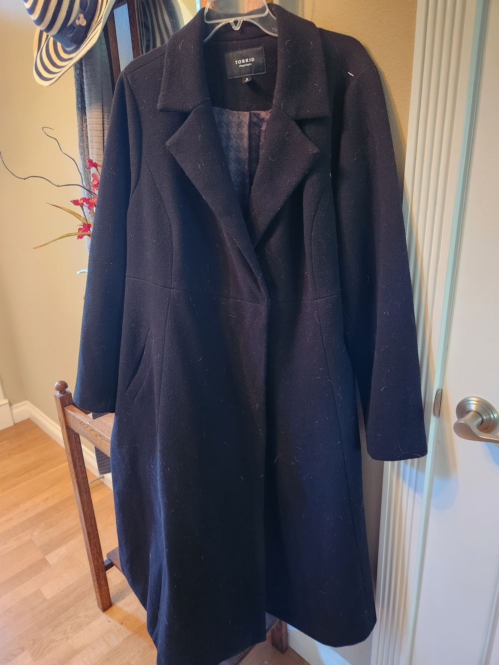 Torrid Women's Black Wool-Like Coat